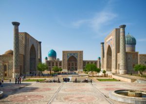 Het Registan Plein in Samarkand, Oezbekistan
